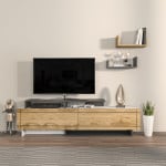 TV stalas Tammy - White, Oak