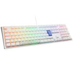 Ducky One 3 Classic Pure Baltas klaviatūra žaidimams, RGB LED – MX–Mėlyna – DE išdėstymas