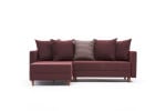 Kampinė sofa-lova Aydam Left, raudona