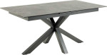 Dining table HEAVEN 168/210x90xH76cm, juodas