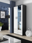 Cama display cabinet SOHO S6 2D2S juodas/baltas gloss