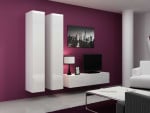 Cama Living room cabinet set VIGO 9 baltas gloss