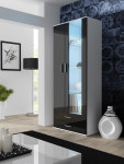 Cama display cabinet SOHO S6 2D2S baltas/juodas gloss