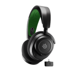 Belaidės ausinės su mikrofonu SteelSeries Arctis Nova 7X Over-Ear, Juodos/Žalios spalvos