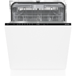 Gorenje Indaplovė | GV643E90 | Built-in | Plotis 60 cm | Number of place settings 16 | Number of programs 6 | Energy efficiency class E | Ekranas | AquaStop function | Baltas